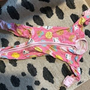Little Sleepies Pink One Piece with Cute Print